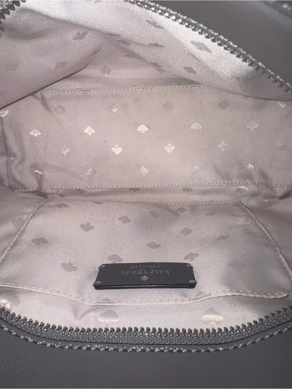 kate spade super rare Gray Faux Fur Satchel with crossbody strap (hard to find)